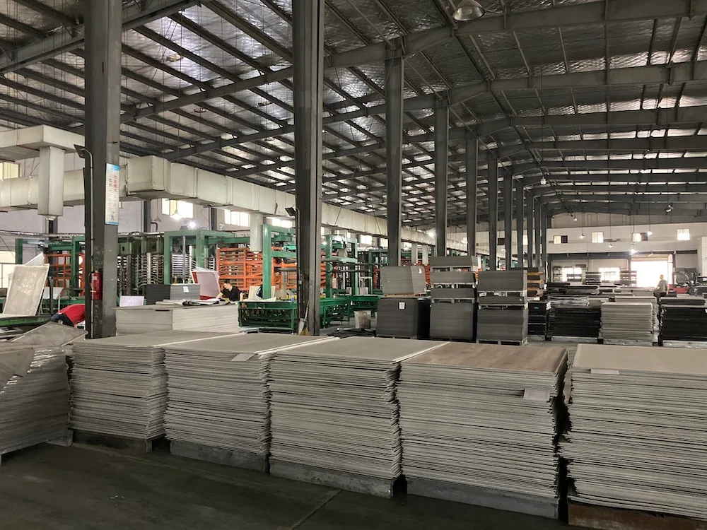 SPC flooring production workshop