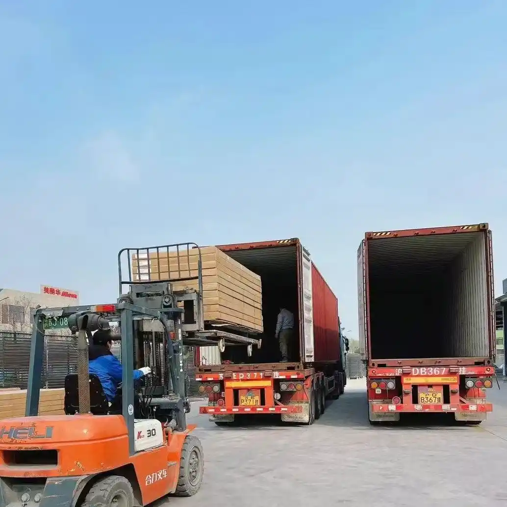 loading container of wood slat wall panel manufacturer