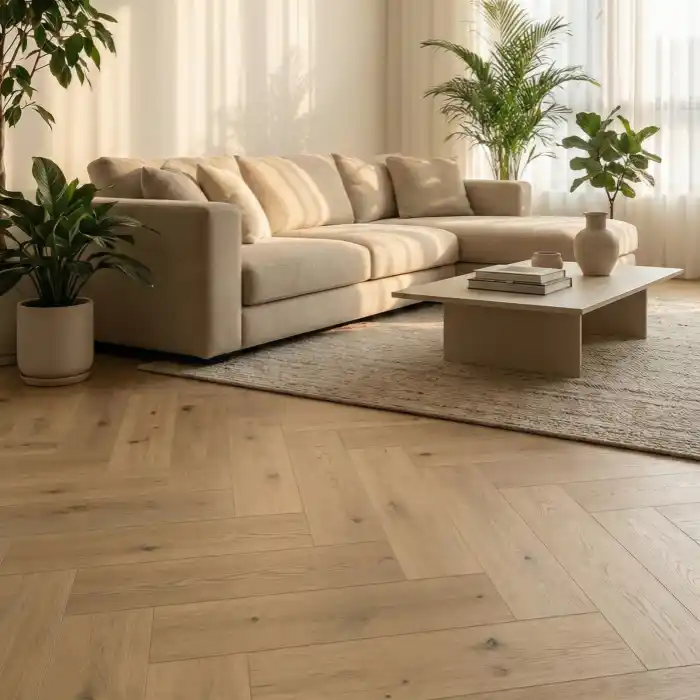 beige herringbone spc flooring manufacture