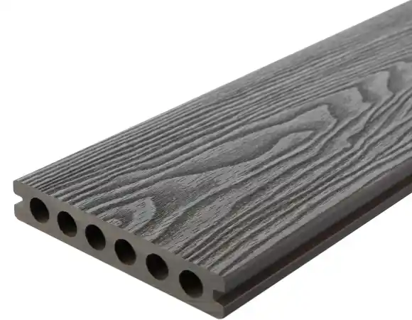 Co-extrusion hollow composite decking