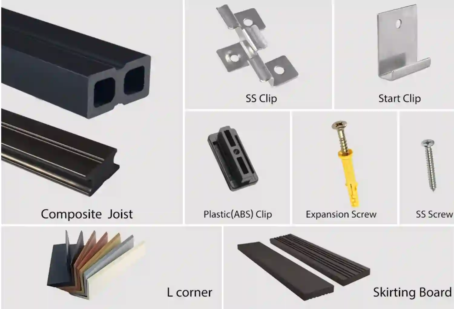 composite decking boards accessories