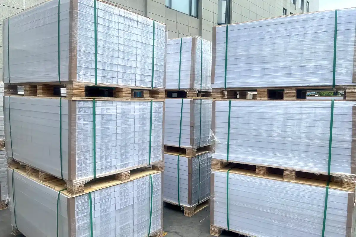 Finished flooring goods prepared in warehouse