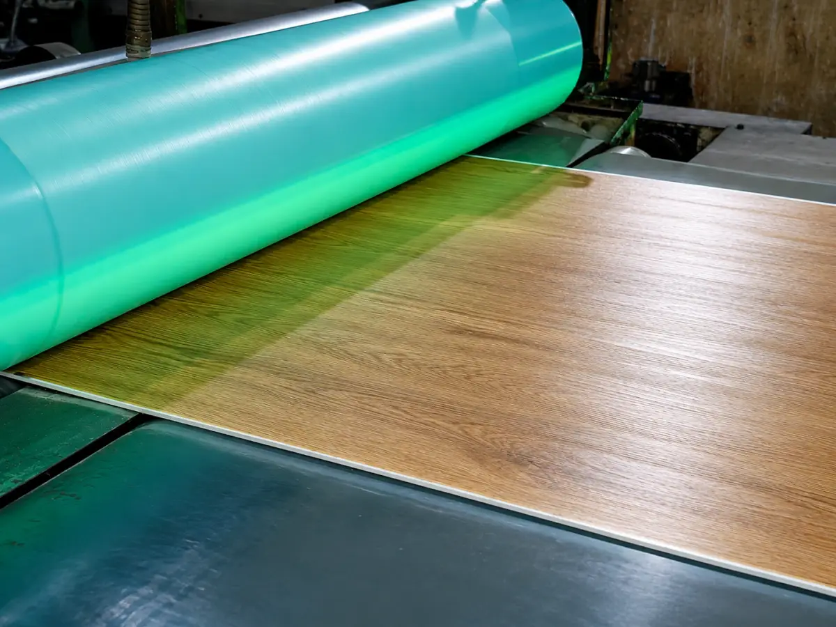 lvt-flooring-uv-coating-annealing-process LVT flooring UV coating and annealing production line