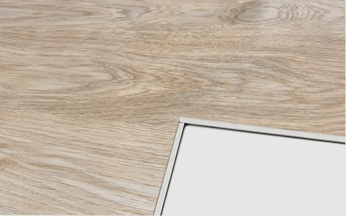 SPC flooring click lock edge detail