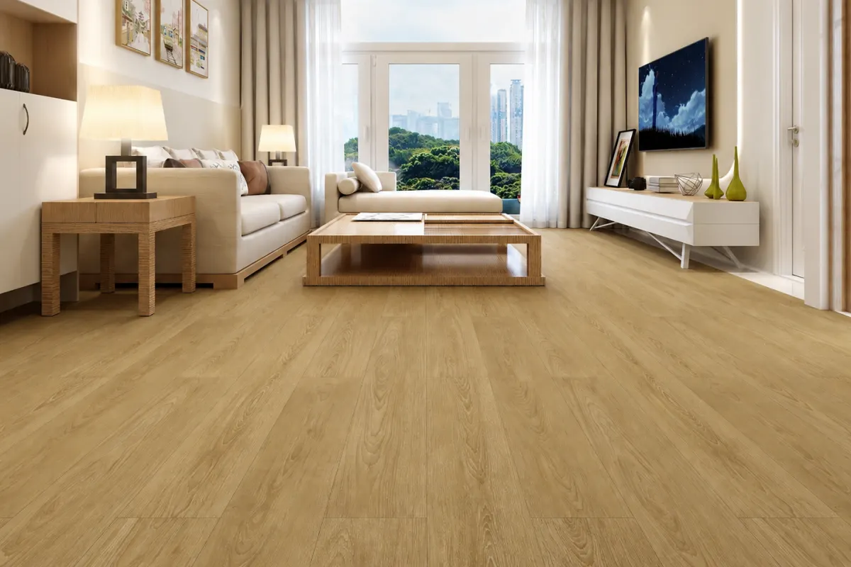 Vinyl flooring for hotel and commercial spaces