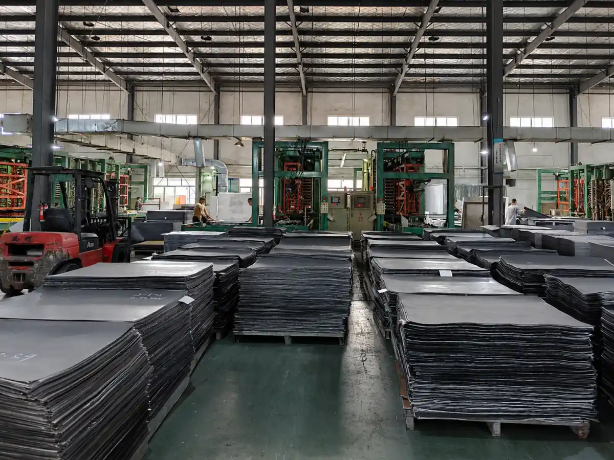 Vinyl flooring manufacturing workshop