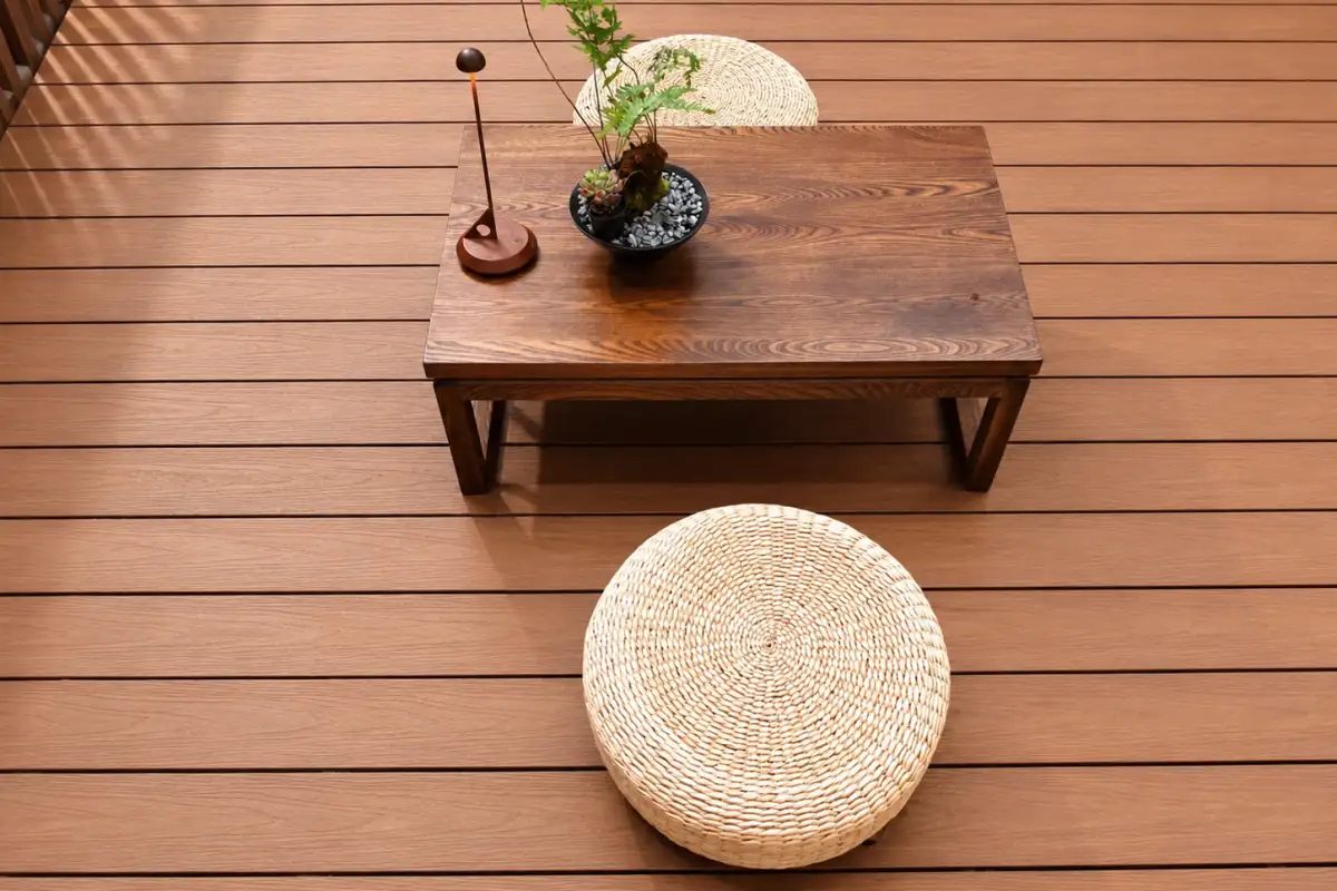 WPC decking and outdoor materials for exterior applications