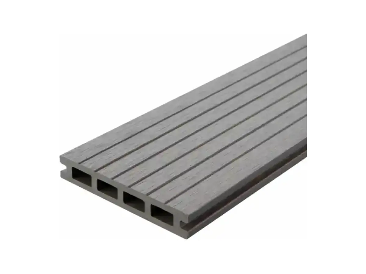 Traditional WPC composite decking board with grooved surface