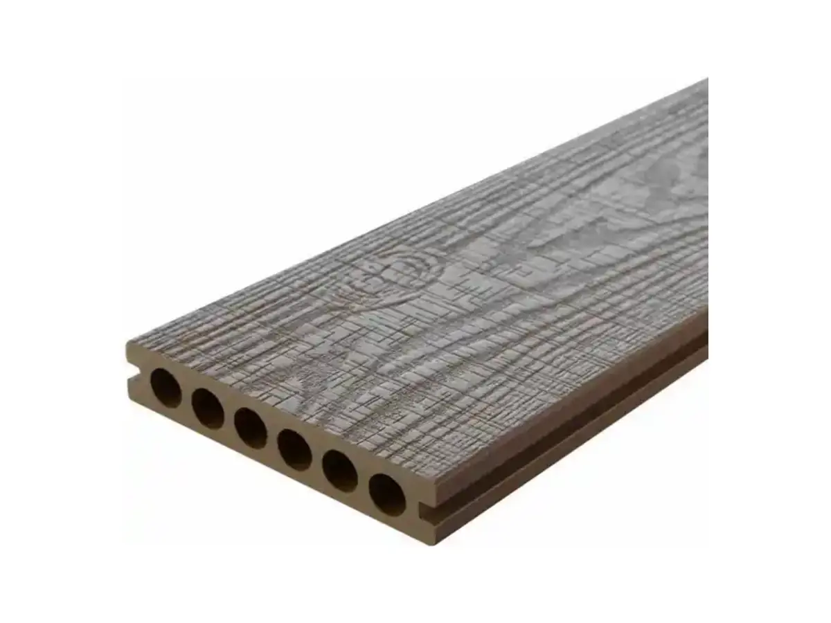 Hollow composite decking boards