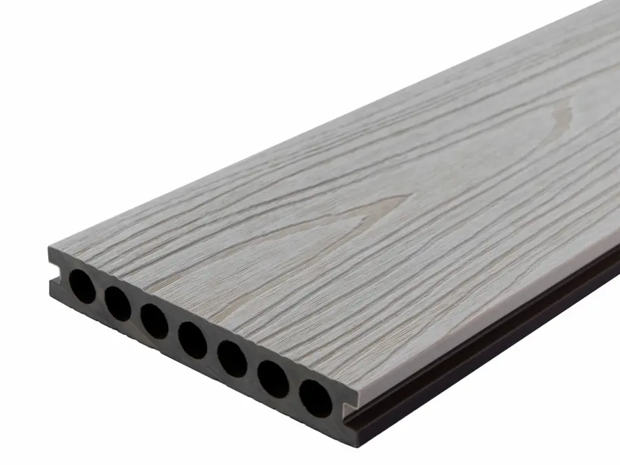 DB-capped-coextrusion-board Capped co-extrusion WPC decking board surface and profile