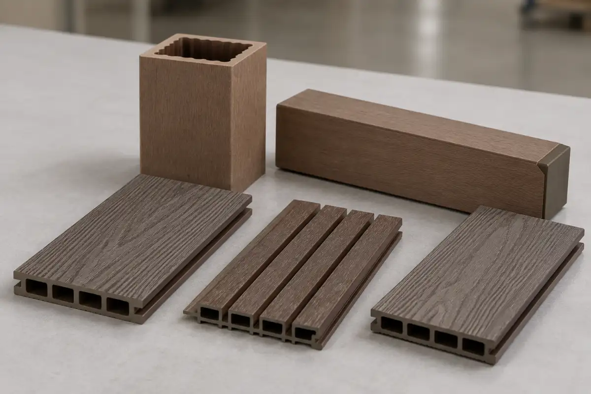 wpc-outdoor-product-profile-samples WPC product profile samples for decking, fence and cladding applications